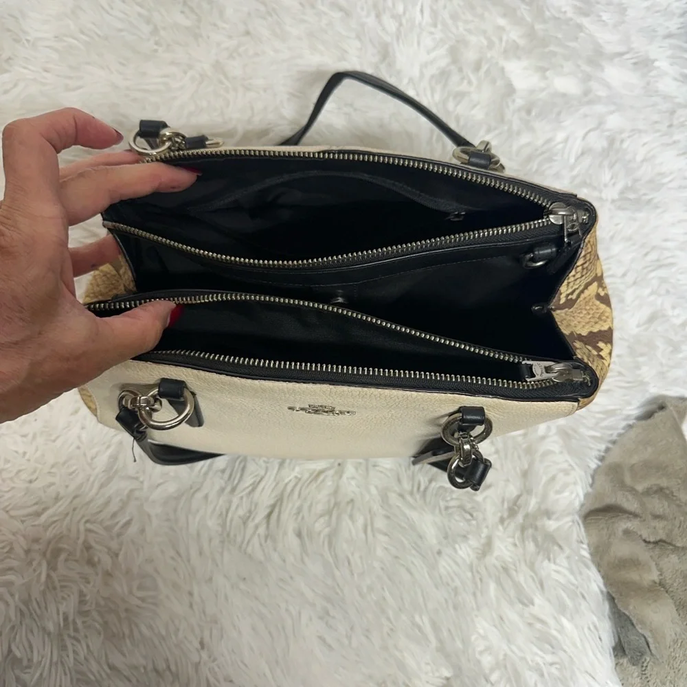 Coach Christie Snake embossed leather satchel